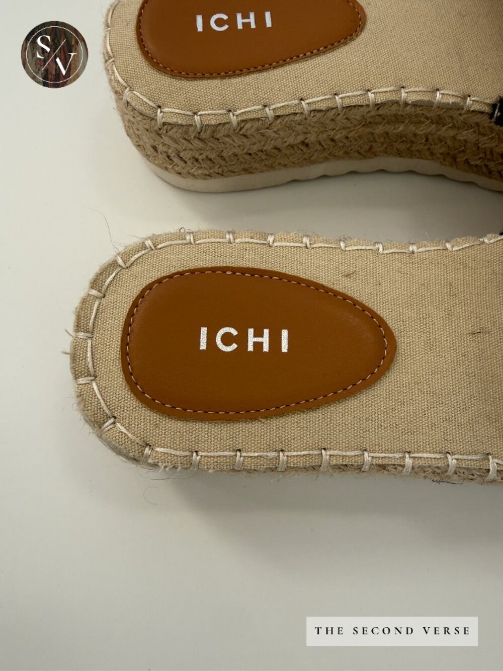 NWT ICHI Platform Slide On Comfy Sandals Natural Black Size 41 (10) - Picture 10 of 10